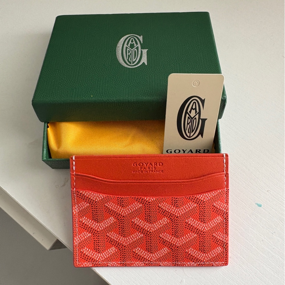 Goyard Red and Orange Card Holder (SAME DAY SHIPPING) !